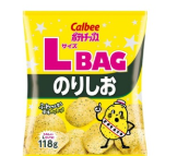 Calbee Potato Chips Large Size Bag - Seaweed & Salt (118g)