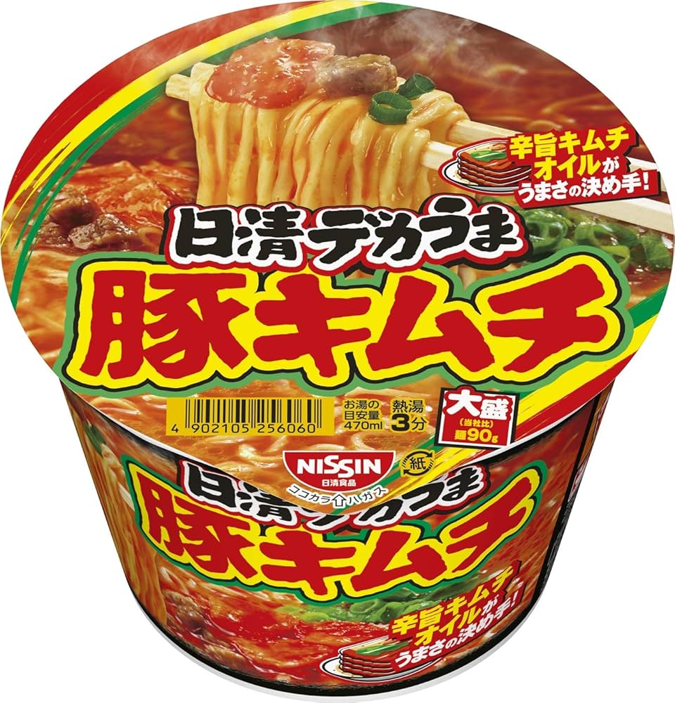 Nissin Deka-Uma (Big & Tasty) Pork Kimchi Cup Ramen