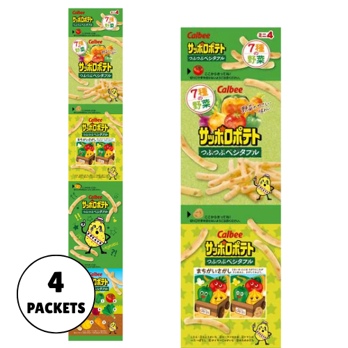 Calbee Sapporo Potato Tsubutsubu Vegetable Mini (4-Pack)