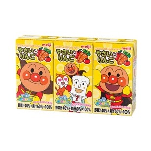(2 Cases) Anpanman  Carrot and Apple, 4.2 fl oz (125 ml)