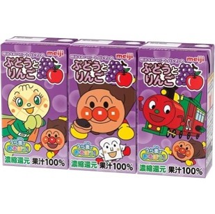 Anpanman  Grape and Apples, 4.2 fl oz (125 ml)