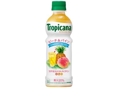 Kirin Tropicana Refreshing Fruit Peach & Pine 11.2 fl oz (330 ml)