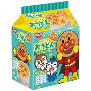 Anpanman Udon Noodles (Gentle Broth Flavor) 3-Pack