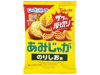 Tohato Amijaga (Waffle Cut Chips) - Seaweed & Salt