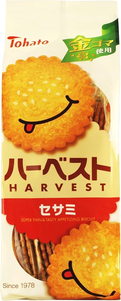 Tohato Harvest Cookies - Savory Sesame (8 packs)