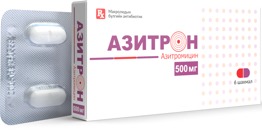 Азитрон 500мг №6-монос
