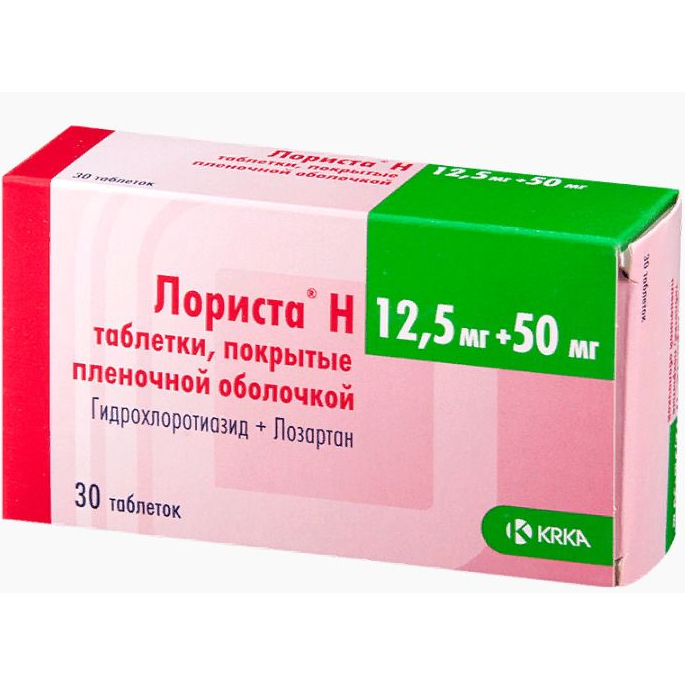 Лориста Н 50мг/12.5мг №28 - бүрхүүлтэй шахмал