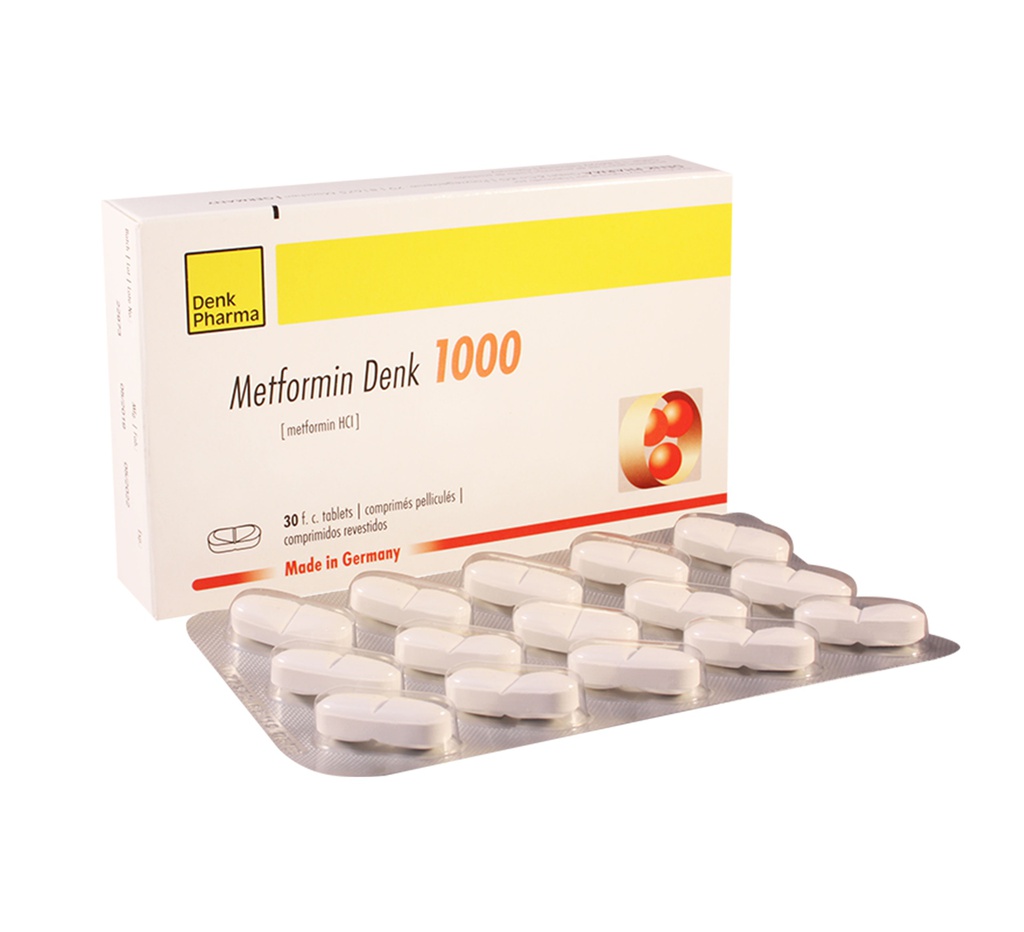 Метформин-Денк 1000мг №30 - бүрхүүлтэй шахмал